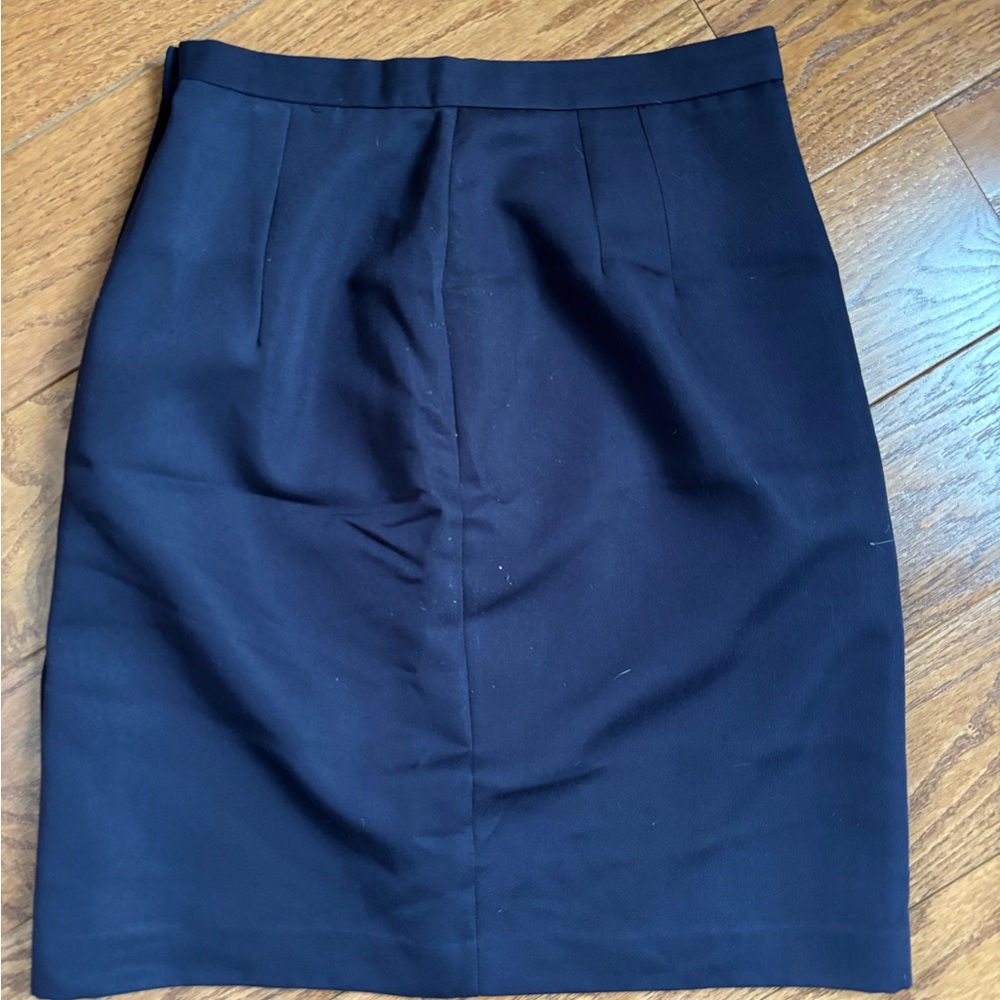 Isaac Hazan Dark Blue Pencil Skirt